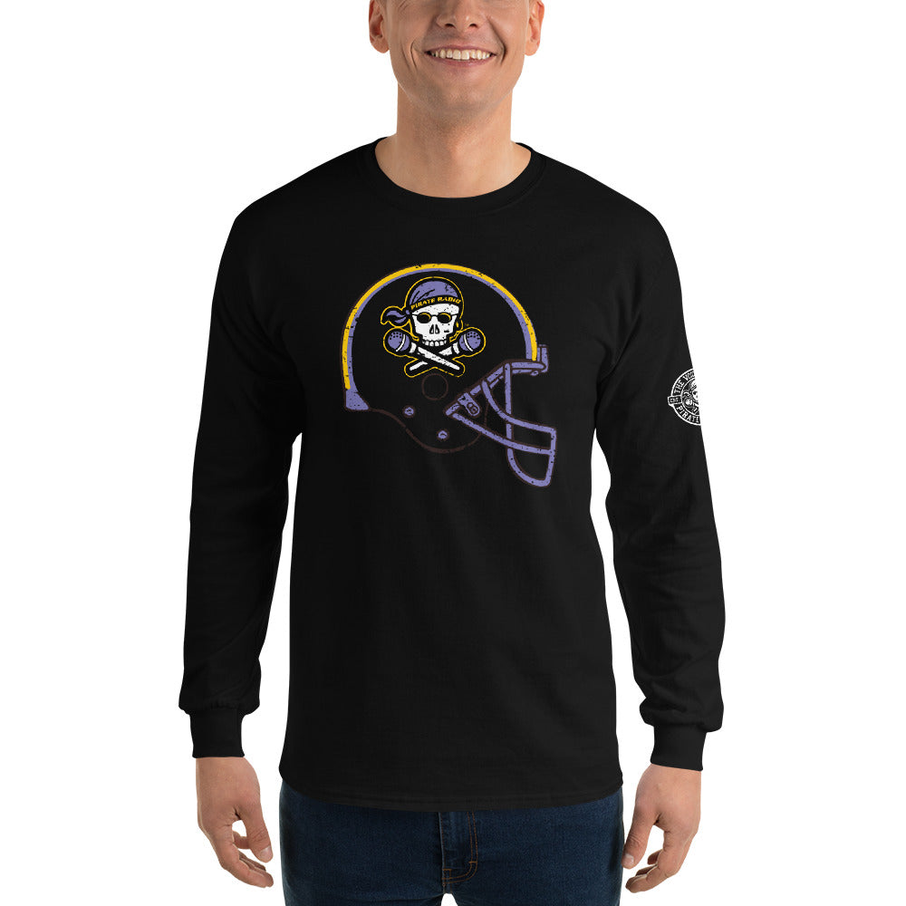 Pirate Radio Football Helmet Long Sleeve Shirt